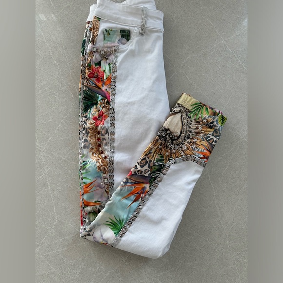 Nice Istambul Cotton and Lycra Pants with Stone Embellishments - Picture 9 of 11